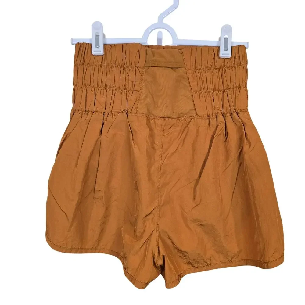 Free People FP Movement The Way Home High Waist Shorts Lined Rust | Small